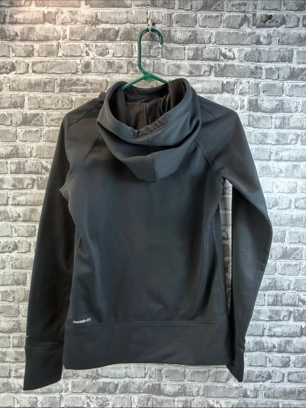 Nike Black Crewneck Hoodie with Gold Swoosh